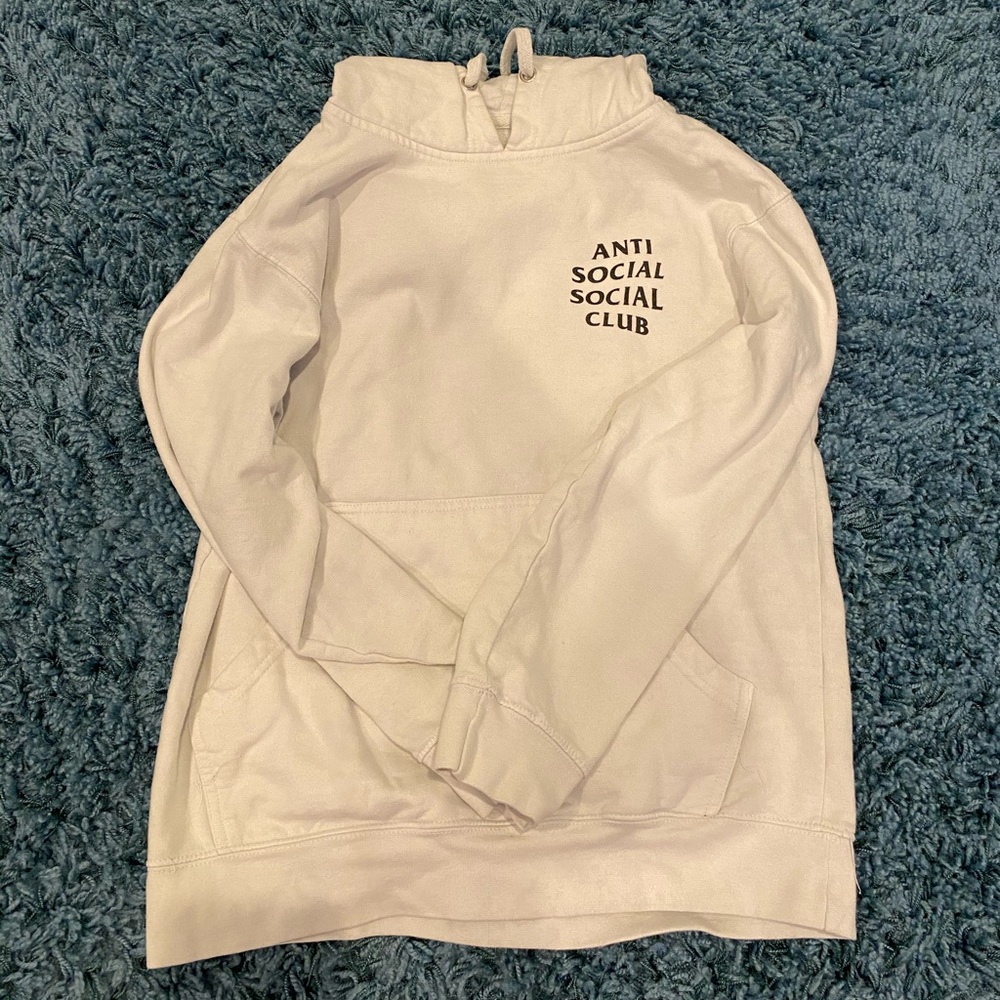 white anti social social club sweatshirt women’s